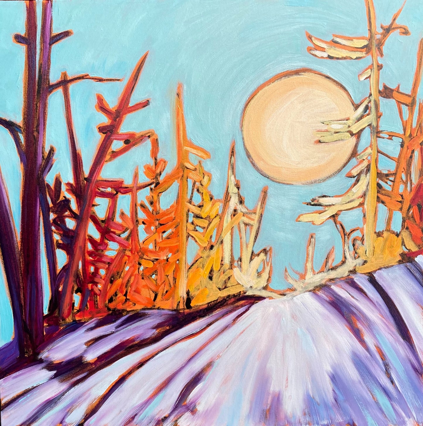 "Drawn to the Light" Oil Landscape Painting by Mary Loos