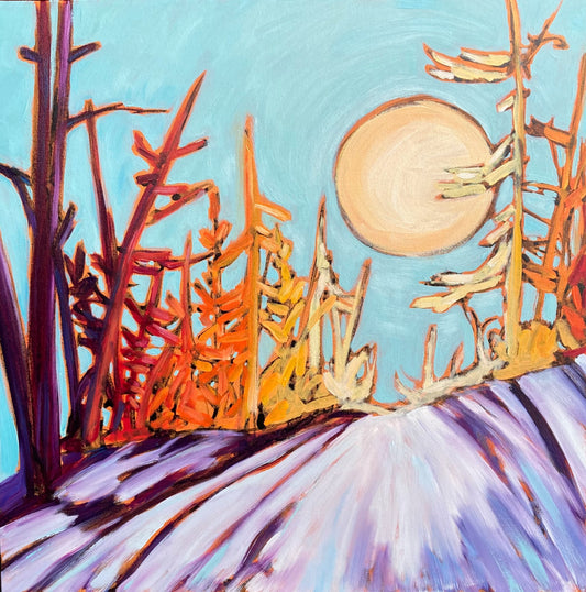 "Drawn to the Light" Oil Landscape Painting by Mary Loos