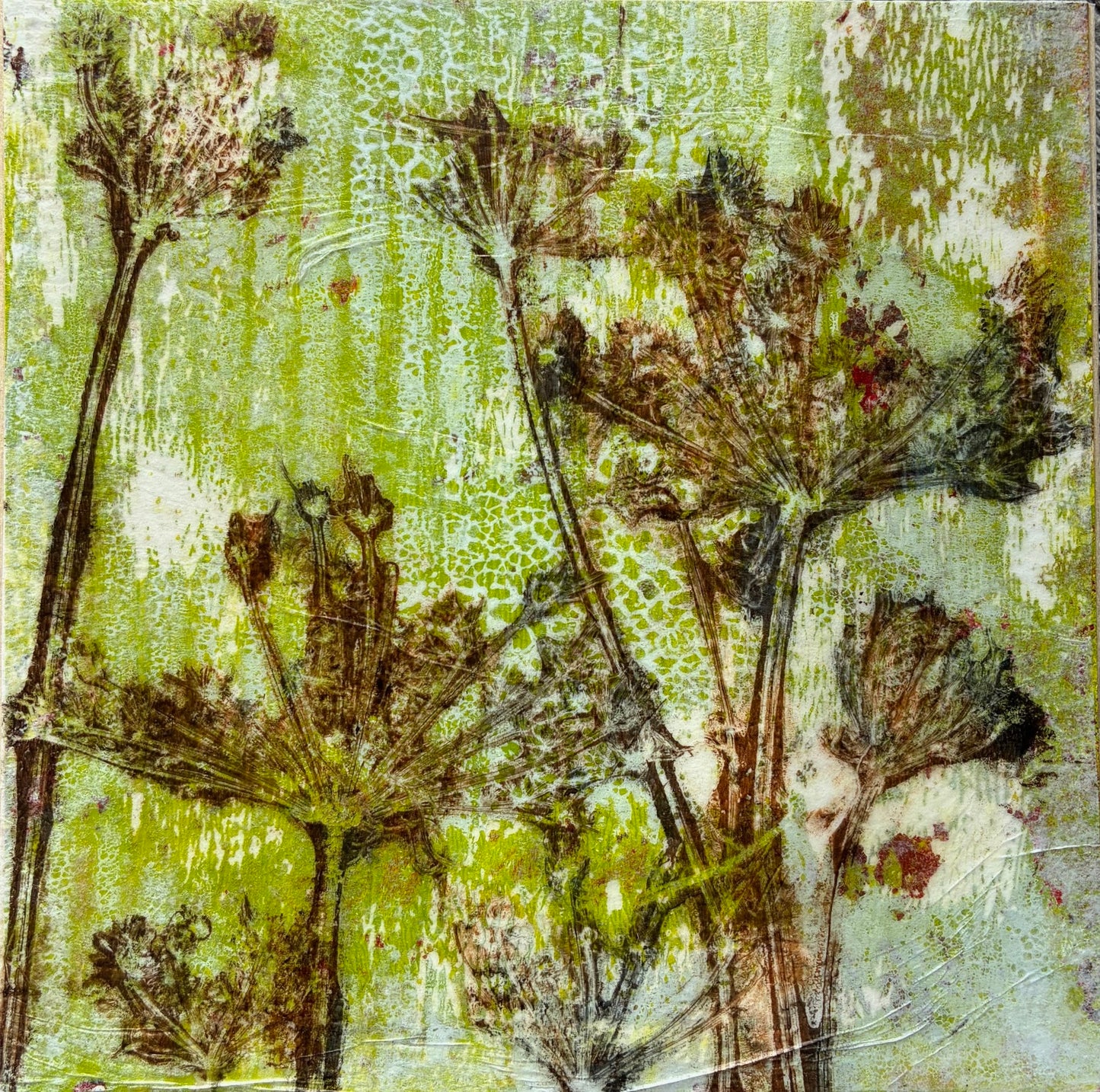 Mono Print Wildflowers #2