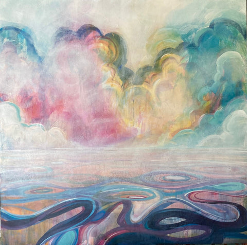 "Misty" Original Waterscape by Mary Loos